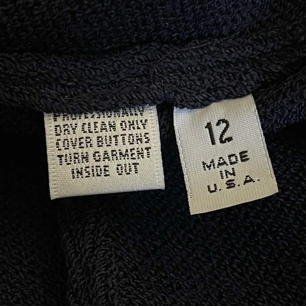 St. John collection Layered wool knit blue gold blazer/coat size 12 - Picture 9 of 16